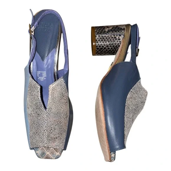 Altura Siete Iris Slingback Heels Handmade in Mexio US sz 8